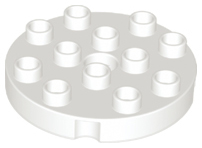 Lego® Duplo® podložka 4x4 bílá kulatá